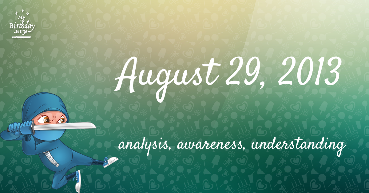 August 29, 2013 Birthday Ninja Poster