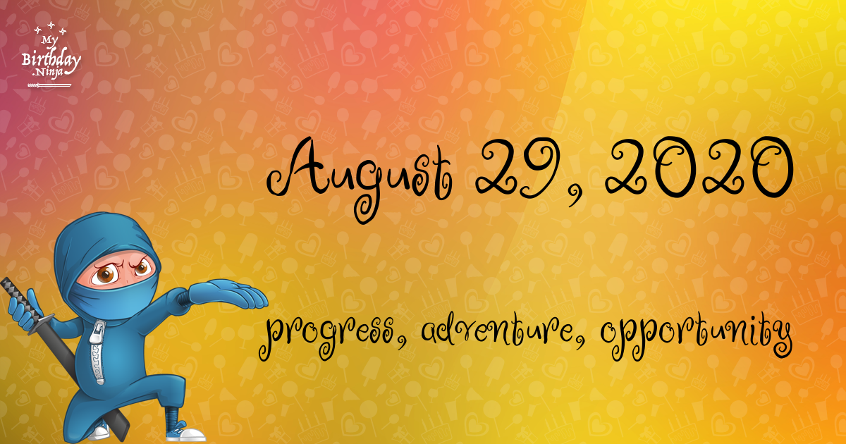 August 29, 2020 Birthday Ninja Poster
