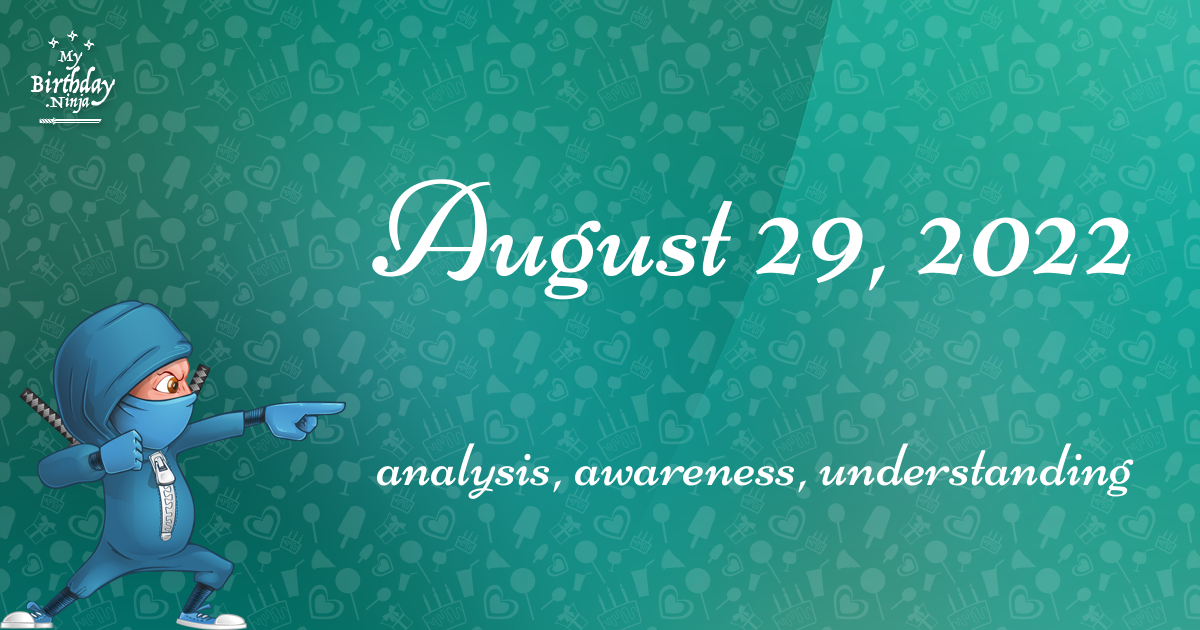 August 29, 2022 Birthday Ninja Poster