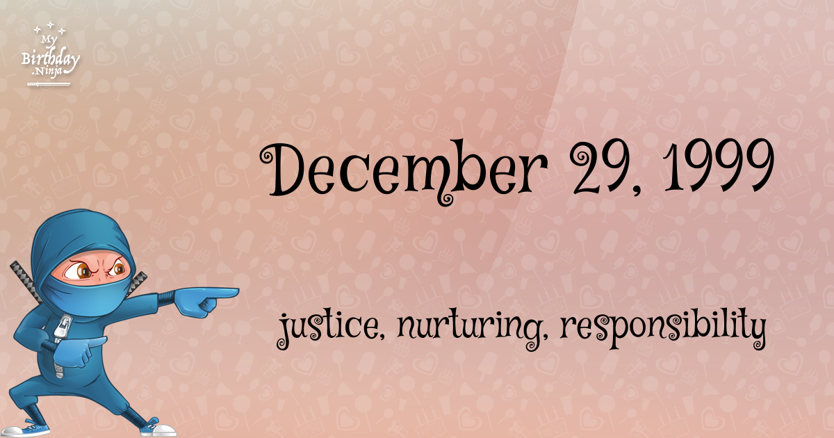 December 29, 1999 Birthday Ninja Poster