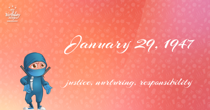 January 29, 1947 Birthday Ninja