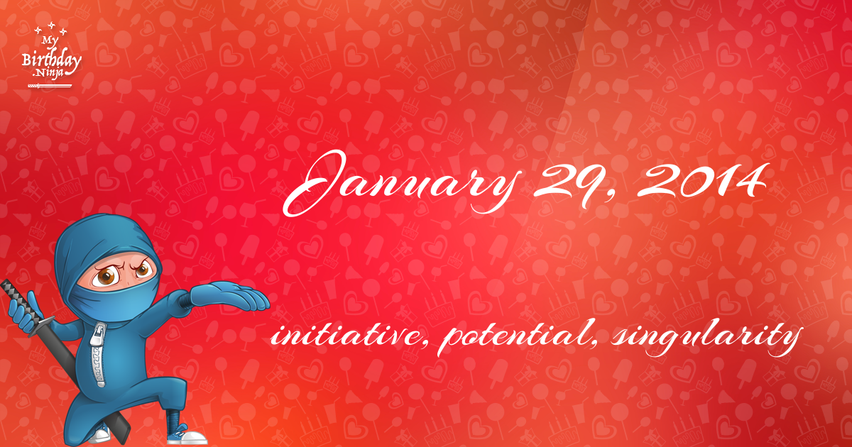 January 29, 2014 Birthday Ninja Poster