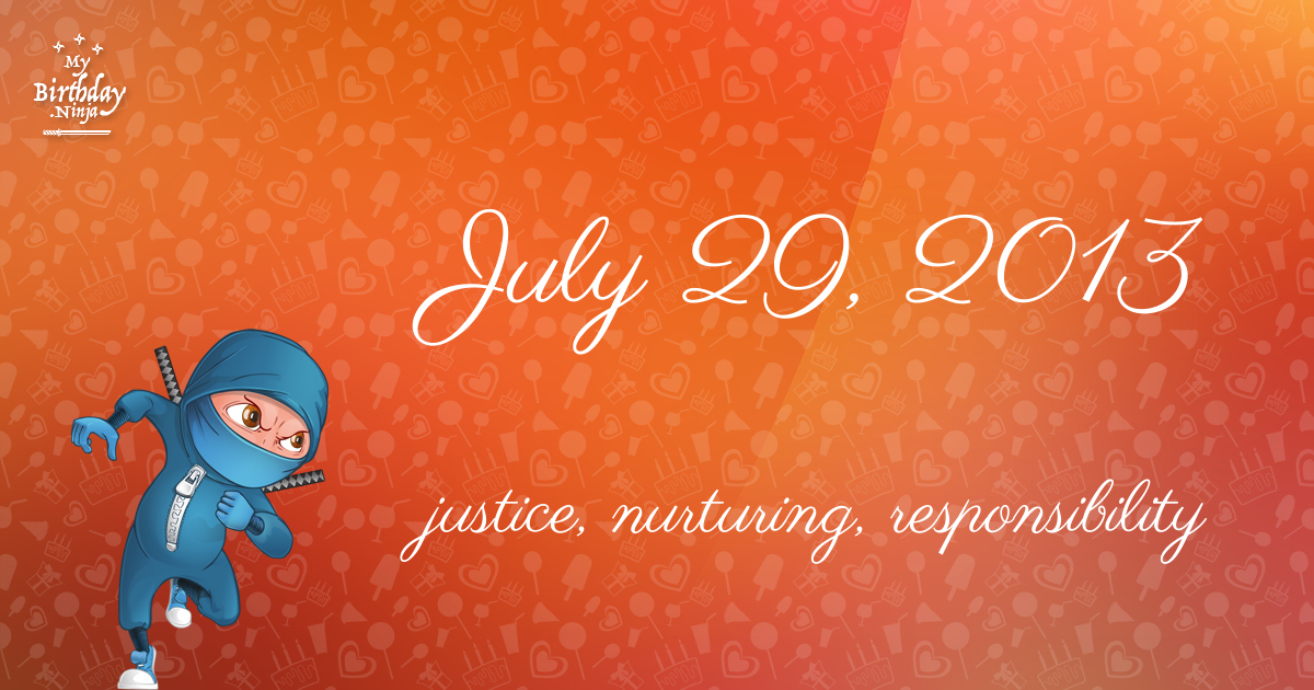 July 29, 2013 Birthday Ninja Poster