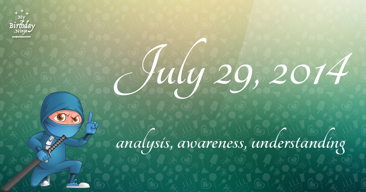 July 29, 2014 Birthday Ninja Poster