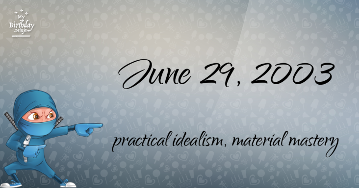 June 29, 2003 Birthday Ninja