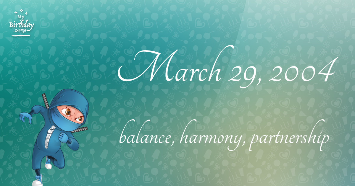 March 29, 2004 Birthday Ninja Poster