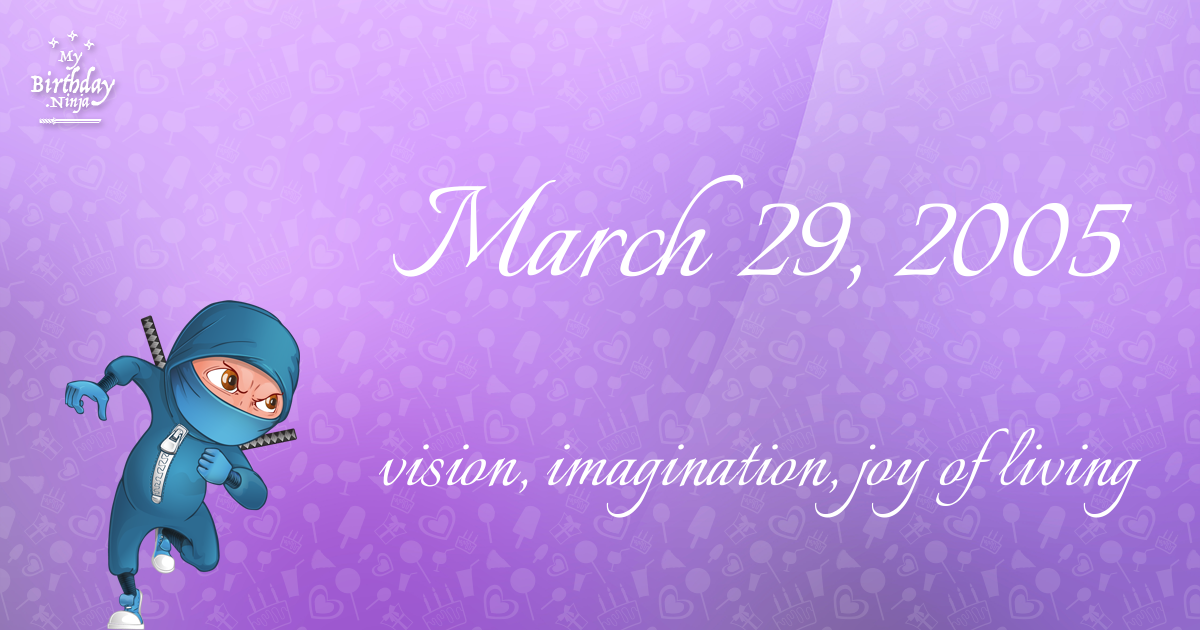 March 29, 2005 Birthday Ninja Poster