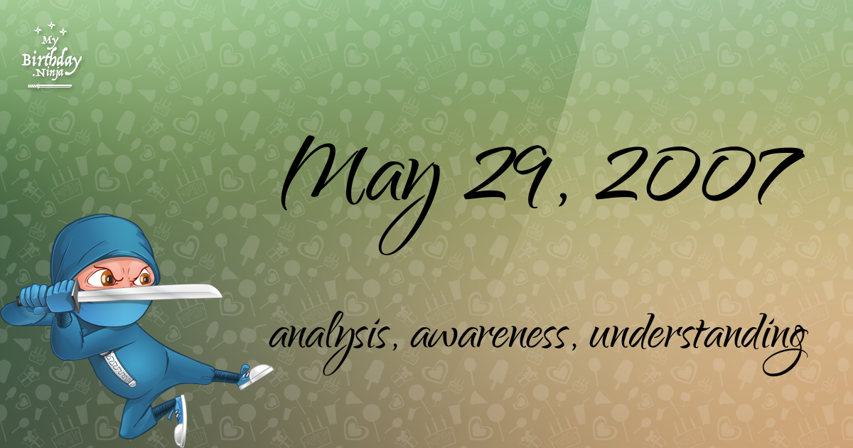 May 29, 2007 Birthday Ninja Poster