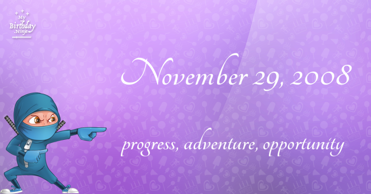 November 29, 2008 Birthday Ninja