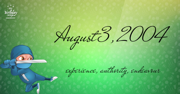 August 3, 2004 Birthday Ninja