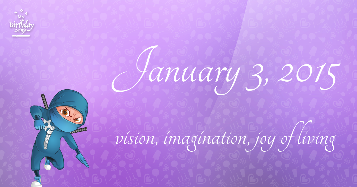 January 3, 2015 Birthday Ninja Poster