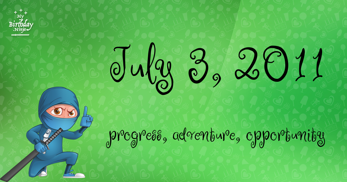 July 3, 2011 Birthday Ninja Poster