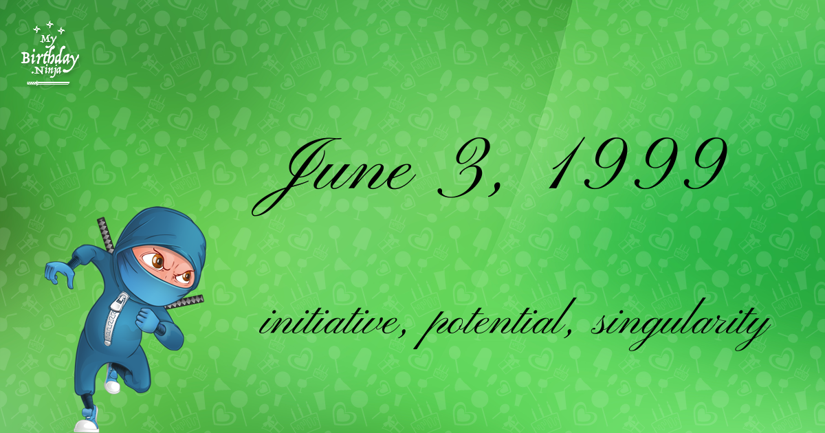 June 3, 1999 Birthday Ninja Poster