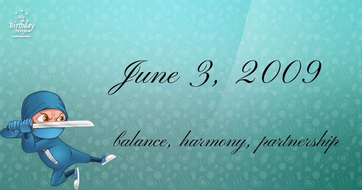 June 3, 2009 Birthday Ninja Poster