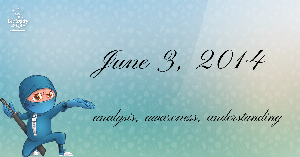 June 3, 2014 Birthday Ninja Poster