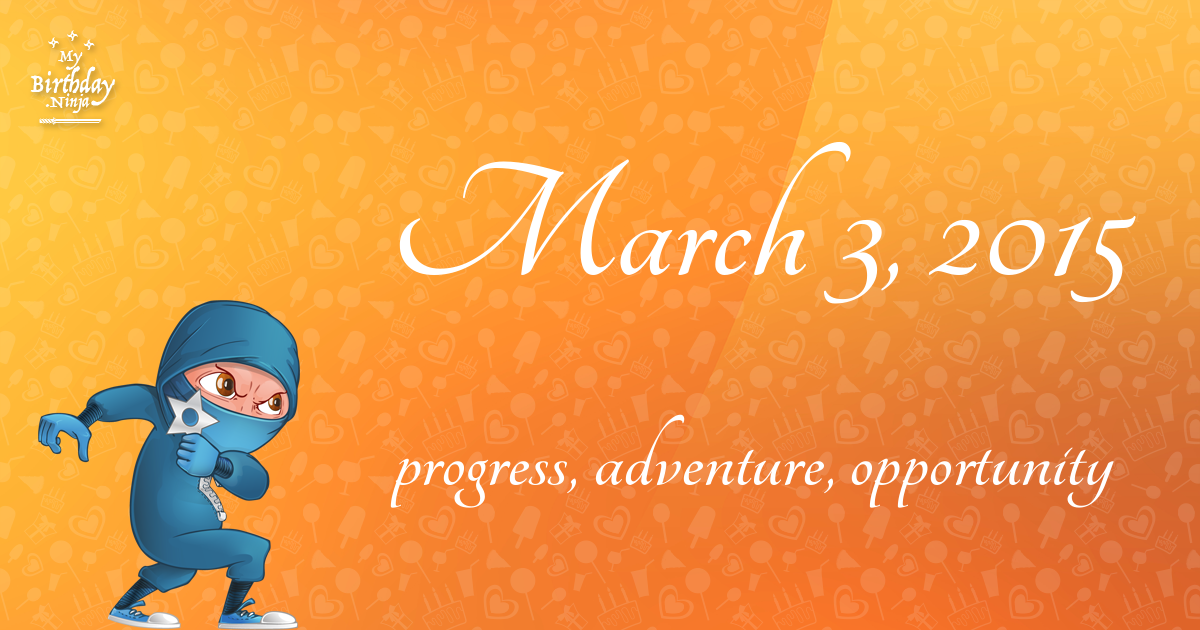 March 3, 2015 Birthday Ninja Poster