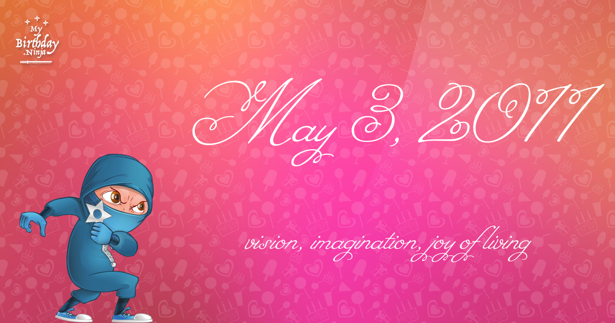May 3, 2011 Birthday Ninja Poster