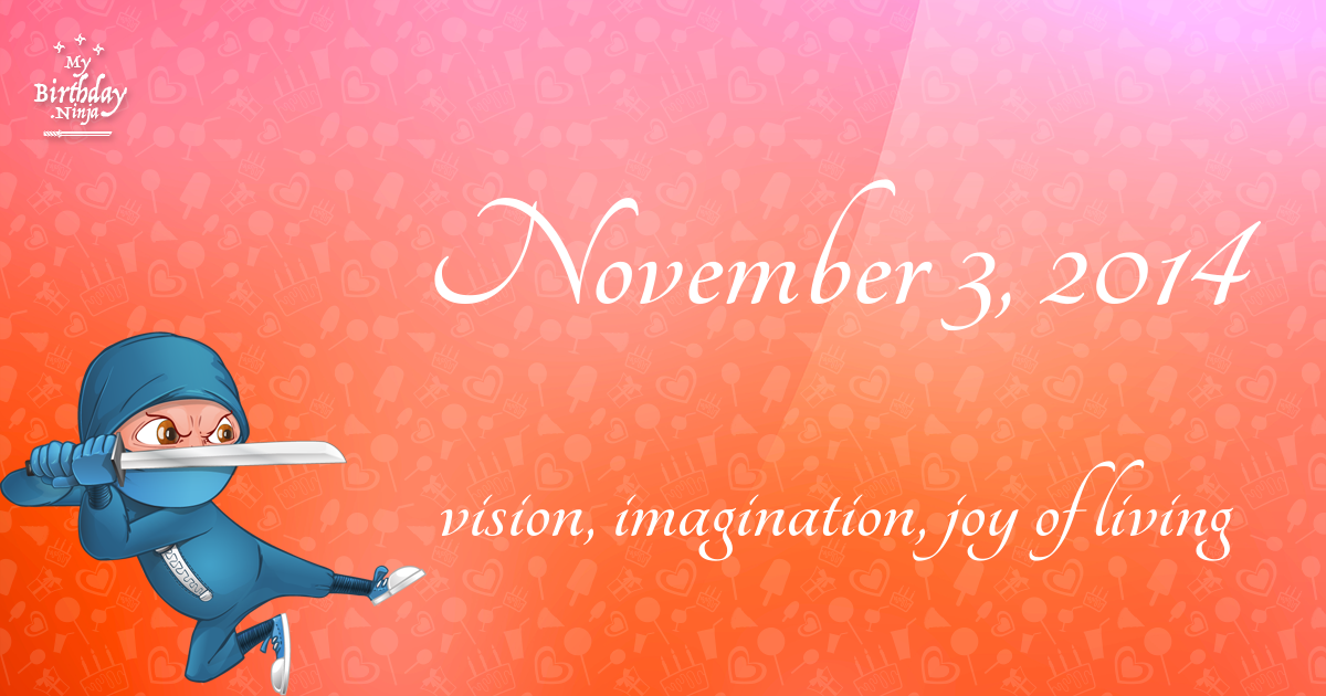 November 3, 2014 Birthday Ninja Poster