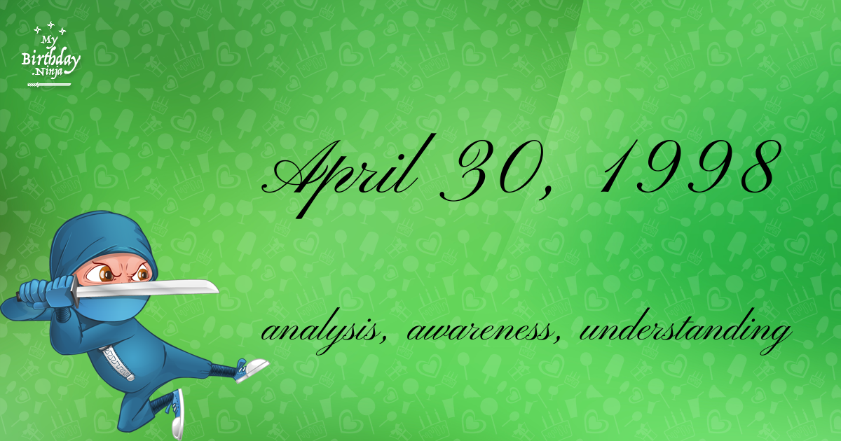 April 30, 1998 Birthday Ninja Poster