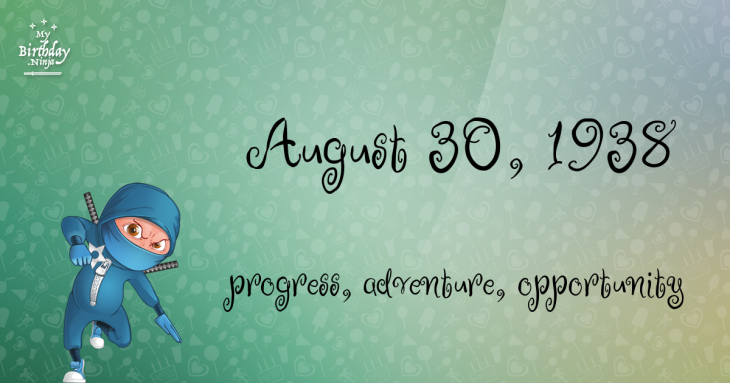 August 30, 1938 Birthday Ninja