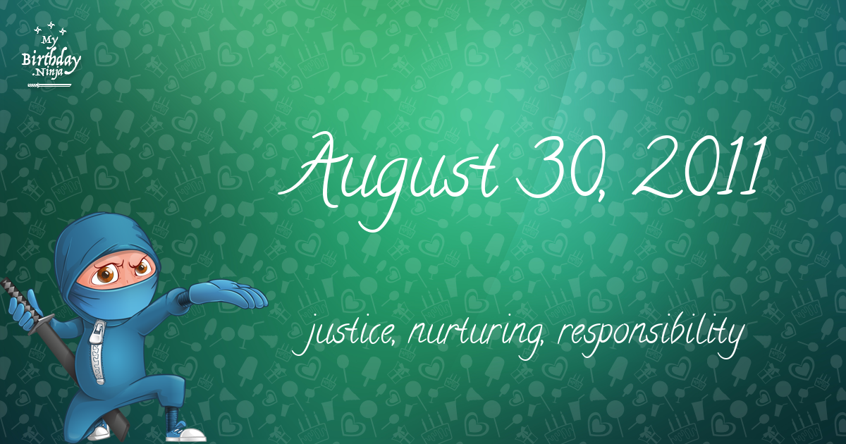 August 30, 2011 Birthday Ninja Poster