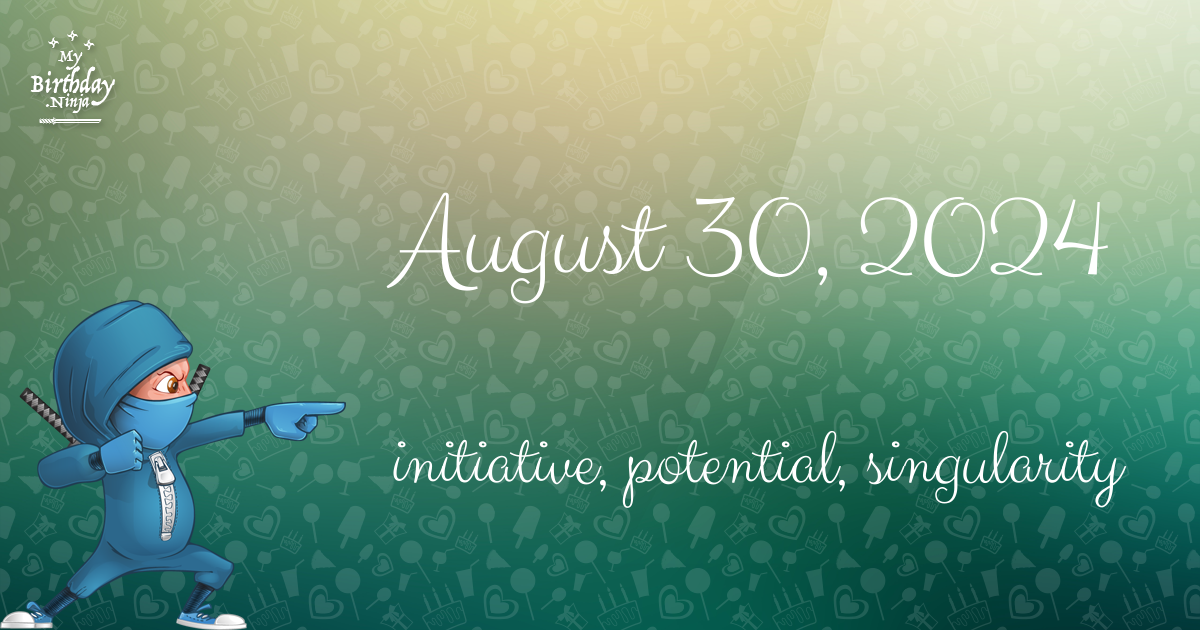 August 30, 2024 Birthday Ninja Poster