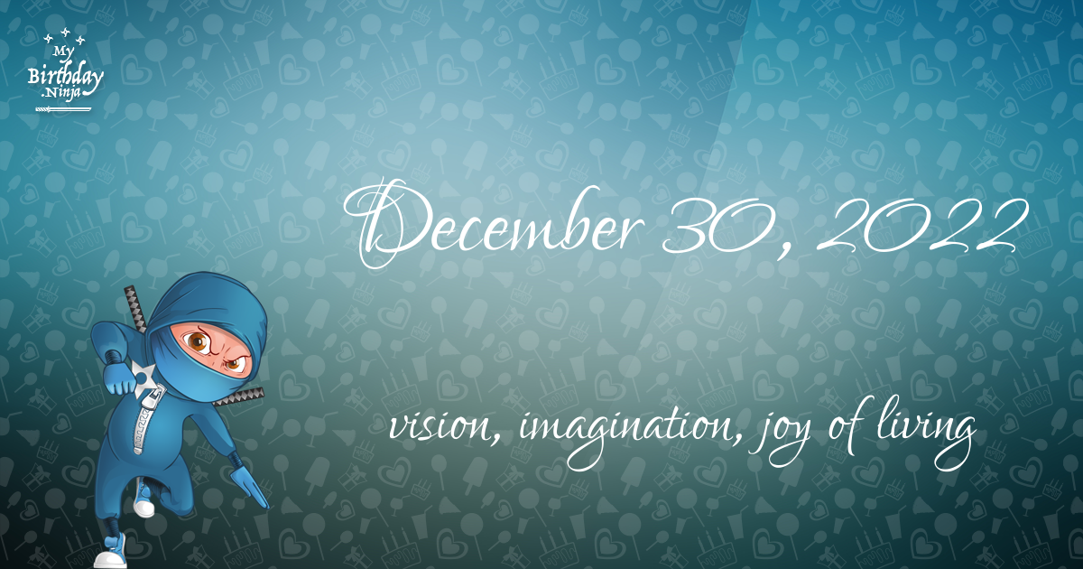 December 30, 2022 Birthday Ninja Poster