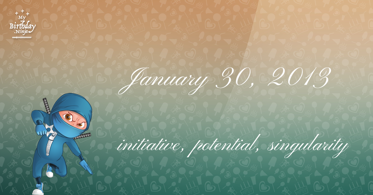 January 30, 2013 Birthday Ninja Poster