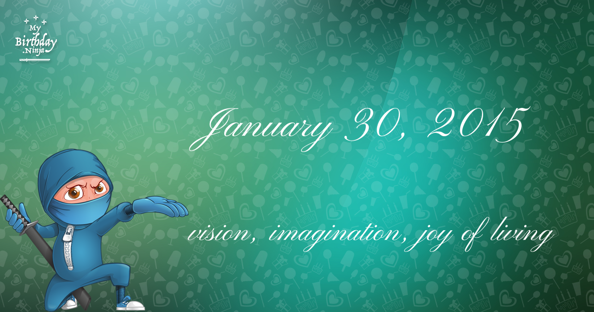 January 30, 2015 Birthday Ninja Poster