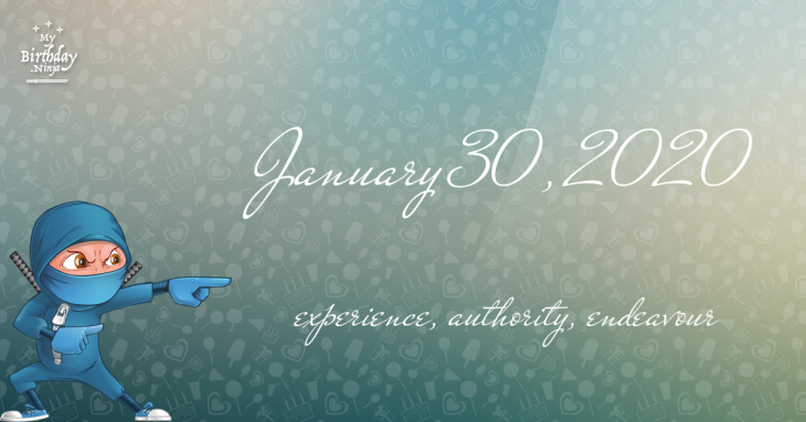 January 30, 2020 Birthday Ninja