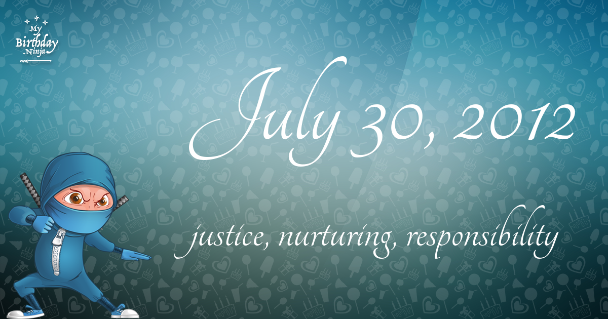 July 30, 2012 Birthday Ninja Poster