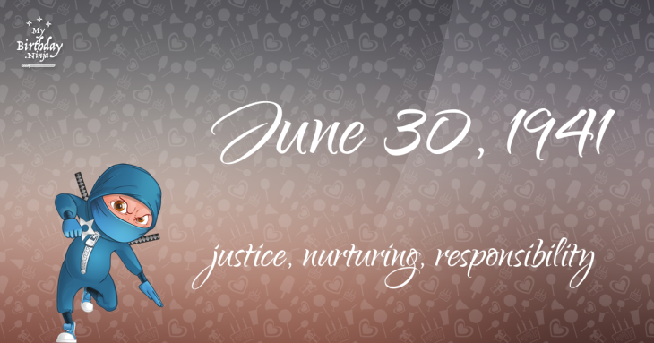 June 30, 1941 Birthday Ninja