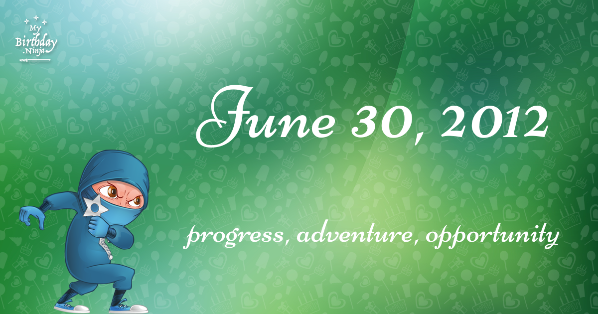 June 30, 2012 Birthday Ninja Poster