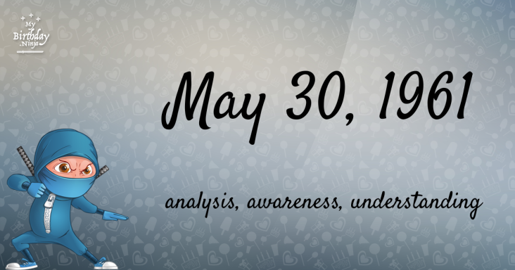 May 30, 1961 Birthday Ninja