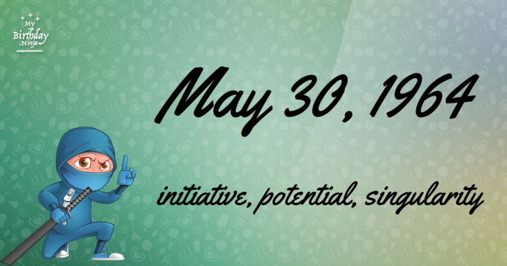 May 30, 1964 Birthday Ninja