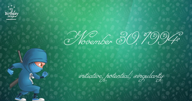 November 30, 1994 Birthday Ninja
