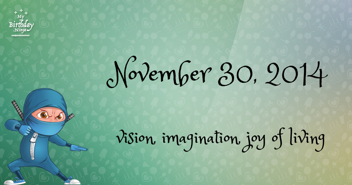 November 30, 2014 Birthday Ninja Poster
