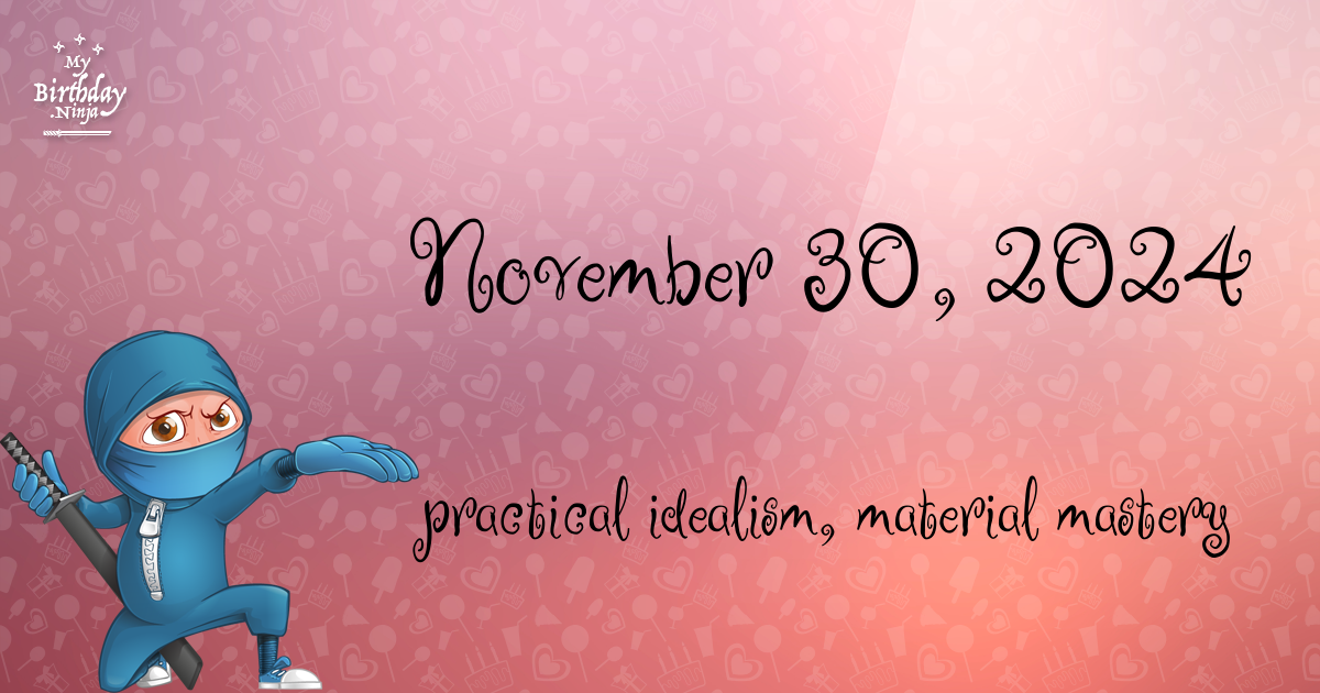November 30, 2024 Birthday Ninja Poster