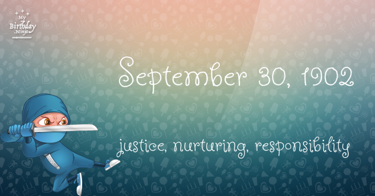September 30, 1902 Birthday Ninja