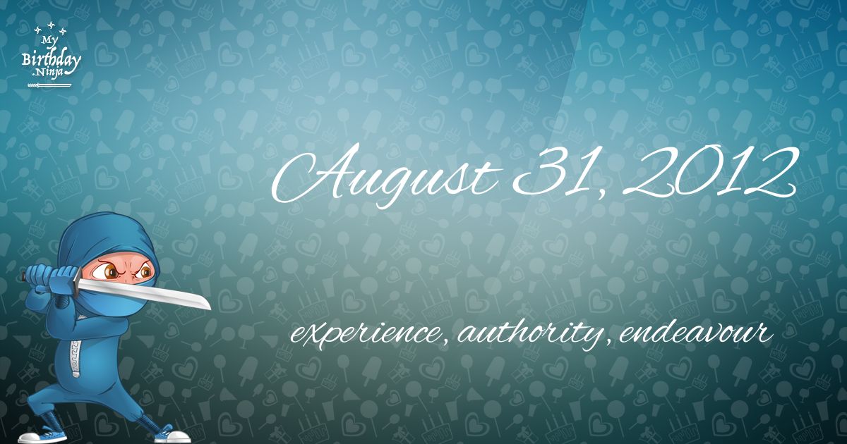August 31, 2012 Birthday Ninja Poster
