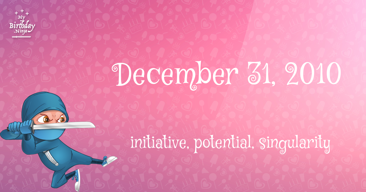 December 31, 2010 Birthday Ninja Poster
