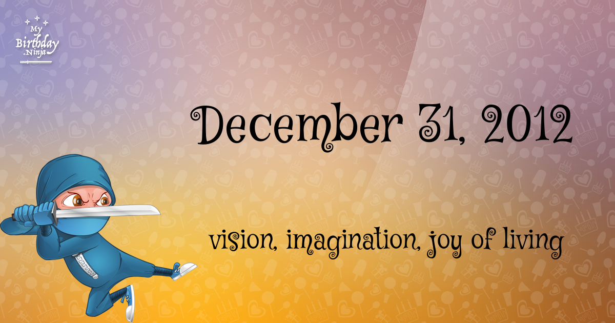 December 31, 2012 Birthday Ninja Poster