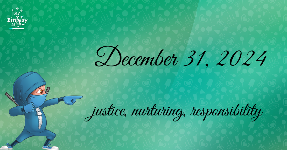 December 31, 2024 Birthday Ninja Poster