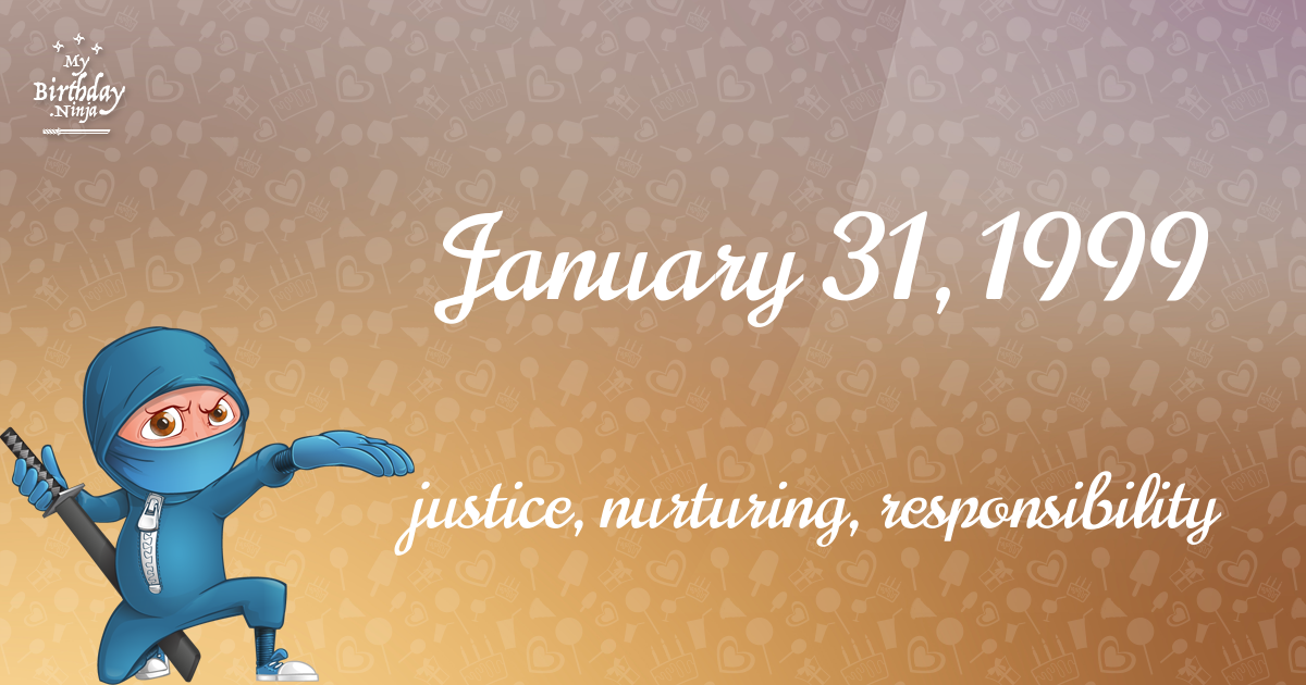 January 31, 1999 Birthday Ninja Poster