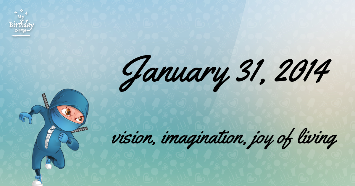 January 31, 2014 Birthday Ninja Poster