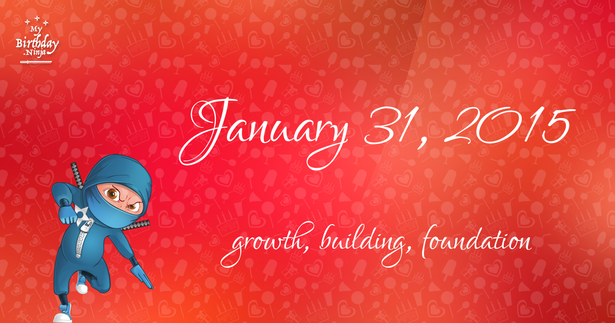 January 31, 2015 Birthday Ninja Poster