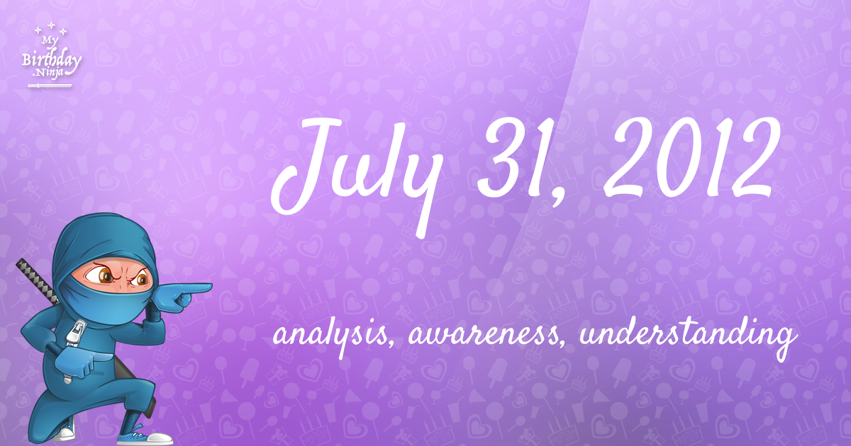 July 31, 2012 Birthday Ninja Poster