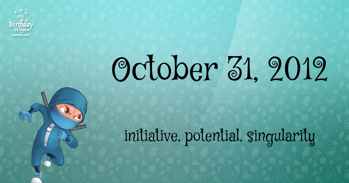 October 31, 2012 Birthday Ninja Poster