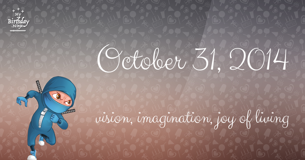 October 31, 2014 Birthday Ninja Poster