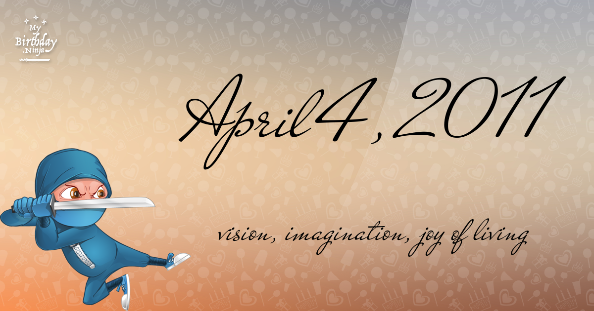 April 4, 2011 Birthday Ninja Poster